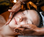Ayurvedic massage master, Athira, has just returned from vacation